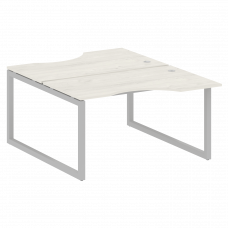 Metal System Quattro Рабочая станция криволинейная на О-образном м/к 50БО.РАС-СА-2.2 Дуб Наварра/Мет