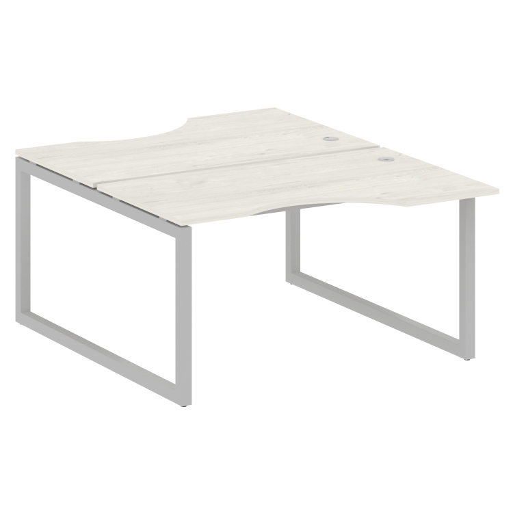 Metal System Quattro Рабочая станция криволинейная на О-образном м/к 50БО.РАС-СА-2.2 Дуб Наварра/Мет