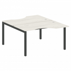 Metal System Quattro Рабочая станция криволинейная на П-образном м/к 50БП.РАС-СА-2.2 Дуб Наварра/Мет