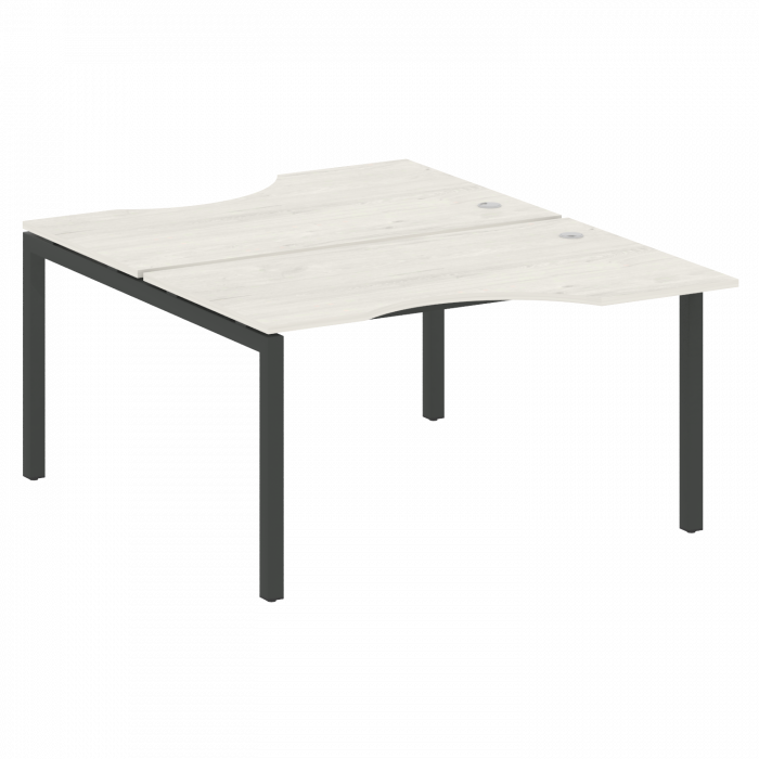 Metal System Quattro Рабочая станция криволинейная на П-образном м/к 50БП.РАС-СА-2.2 Дуб Наварра/Мет