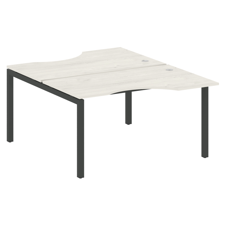 Metal System Quattro Рабочая станция криволинейная на П-образном м/к 50БП.РАС-СА-2.2 Дуб Наварра/Мет