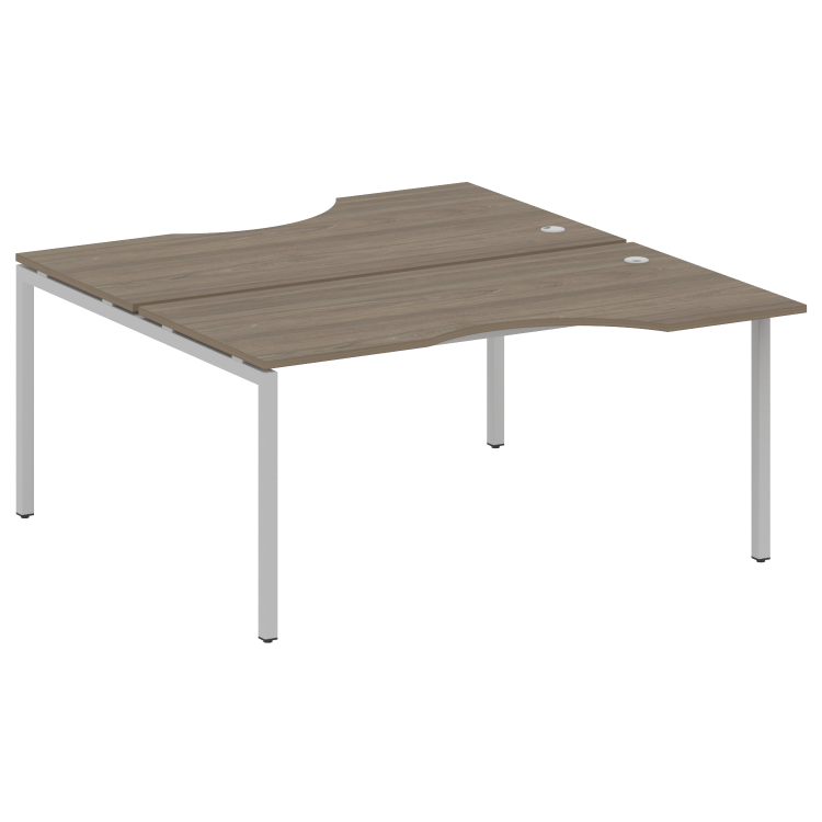 Metal System Quattro Рабочая станция криволинейная на П-образном м/к 40БП.РАС-СА-2.1 Вяз Благородный