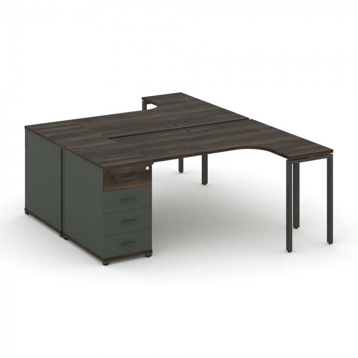 Concept Рабочая станция CN.DSA-402 A Дуб Мали/Антрацит/Металл Антрацит 2000*1180*750