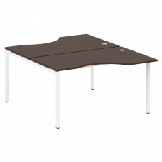 Metal System Quattro Рабочая станция криволинейная на П-образном м/к 40БП.РАС-СА-2.2 Венге Цаво/Мета