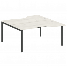 Metal System Quattro Рабочая станция криволинейная на П-образном м/к 40БП.РАС-СА-2.1 Дуб Наварра/Мет