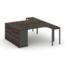 Concept Рабочая станция с опорным распаш. шкафом CN.DSA-209 A Дуб Мали/Антрацит/Металл Антрацит 1800
