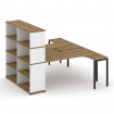 Concept Рабочая станция с опорным стеллажом с надставкой выс. CN.DSA-208 Сандал Янтарный/Белый Брилл