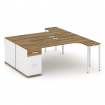 Concept Рабочая станция CN.DSA-404 W Сандал Янтарный/Белый Бриллиант/Металл Белый 2000*1180*750