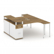 Concept Рабочая станция CN.DSA-407 W Сандал Янтарный/Белый Бриллиант/Металл Белый 1800*1180*917