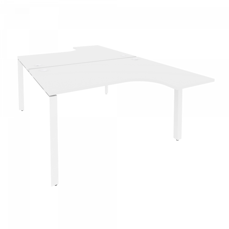 Onix Рабочая станция на П-образном м/к O.MP-D.SA-3 Белый Бриллиант/Металл Белый 1380*2395*750 (1635/