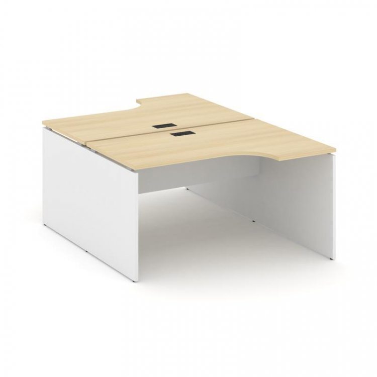 Style Project Рабочая станция эргоном. SN-D.DRPA-001 Акация Лорка/Белый/Черная Заглушка 1380*1232/19