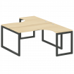 Metal System Quattro Рабочая станция криволинейная на О-образном м/к 50БО.РАС-СА-2.4 Акация Лорка/Ме