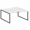 Metal System Quattro Рабочая станция криволинейная на О-образном м/к 40БО.РАС-СА-2.1 Белый/Металл Ан