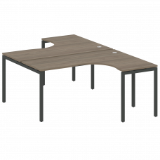 Metal System Quattro Рабочая станция криволинейная на П-образном м/к 40БП.РАС-СА-2.4 Вяз Благородный