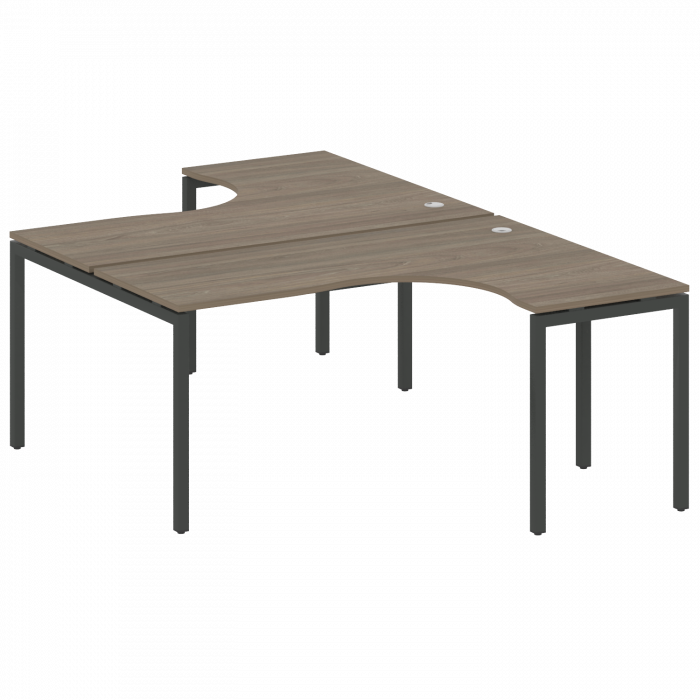 Metal System Quattro Рабочая станция криволинейная на П-образном м/к 40БП.РАС-СА-2.4 Вяз Благородный