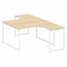 Metal System Quattro Рабочая станция криволинейная на О-образном м/к 40БО.РАС-СА-2.3 Акация Лорка/Ме