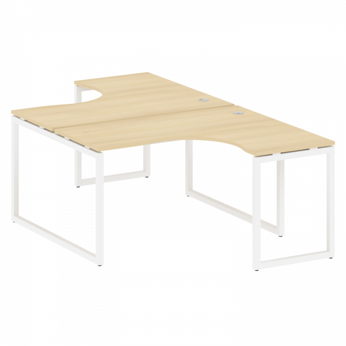 Metal System Quattro Рабочая станция криволинейная на О-образном м/к 40БО.РАС-СА-2.3 Акация Лорка/Ме