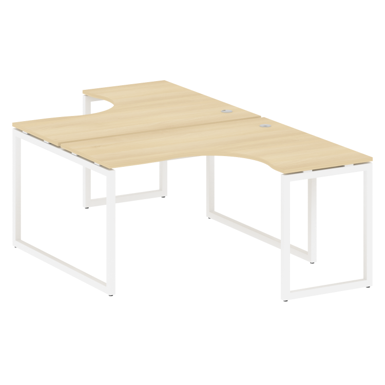 Metal System Quattro Рабочая станция криволинейная на О-образном м/к 40БО.РАС-СА-2.3 Акация Лорка/Ме