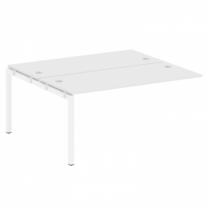 Metal System Quattro Рабочая станция криволинейная на П-образном м/к 50БП.РАС-СА-2.4 Белый/Металл Бе