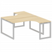 Metal System Quattro Рабочая станция криволинейная на О-образном м/к 50БО.РАС-СА-2.4 Акация Лорка/Ме