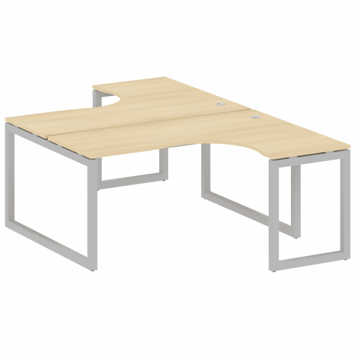 Metal System Quattro Рабочая станция криволинейная на О-образном м/к 50БО.РАС-СА-2.4 Акация Лорка/Ме