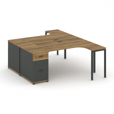 Concept Рабочая станция CN.DSA-404 A Сандал Янтарный/Антрацит/Металл Антрацит 2000*1180*750