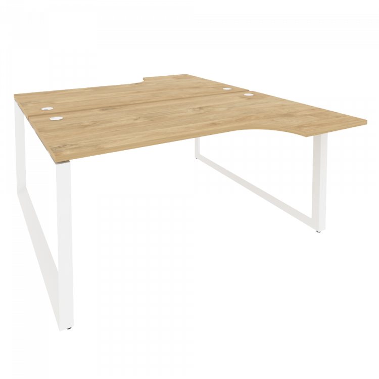 Onix Рабочая станция на О-образном м/к O.MO-D.SA-1 Тиквуд Светлый/Металл Белый 1580*1995*750 (1475/4