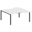 Metal System Рабочая станция криволинейная на П-образном м/к БП.РАС-СА-2.1 Белый/Металл Антрацит 160