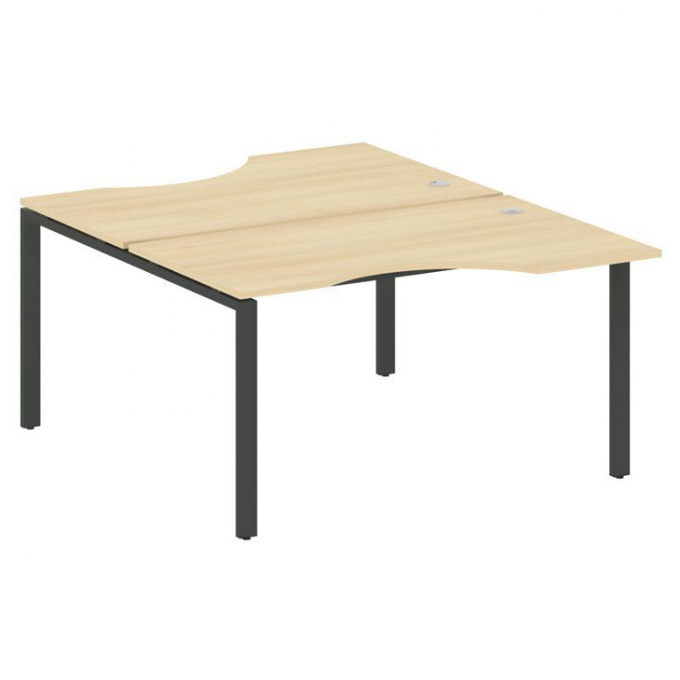 Metal System Рабочая станция криволинейная на П-образном м/к БП.РАС-СА-2.2 Акация Лорка/Металл Антра