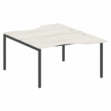 Metal System Quattro Рабочая станция криволинейная на П-образном м/к 40БП.РАС-СА-2.2 Дуб Наварра/Мет