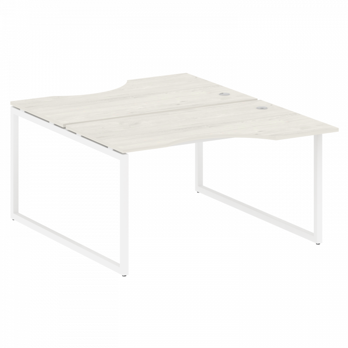 Metal System Quattro Рабочая станция криволинейная на О-образном м/к 40БО.РАС-СА-2.2 Дуб Наварра/Мет