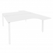 Onix Рабочая станция на П-образном м/к O.MP-D.SA-4 Белый Бриллиант/Металл Белый 1580*2395*750 (1635/