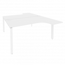 Onix Рабочая станция на П-образном м/к O.MP-D.SA-4 Белый Бриллиант/Металл Белый 1580*2395*750 (1635/