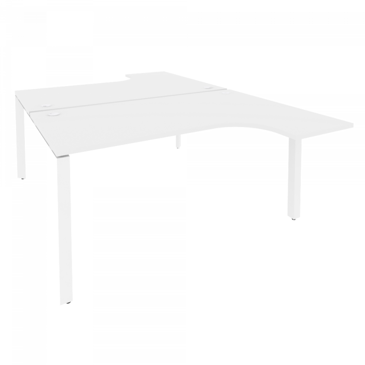 Onix Рабочая станция на П-образном м/к O.MP-D.SA-4 Белый Бриллиант/Металл Белый 1580*2395*750 (1635/