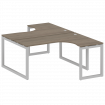 Metal System Quattro Рабочая станция криволинейная на О-образном м/к 50БО.РАС-СА-2.4 Вяз Благородный