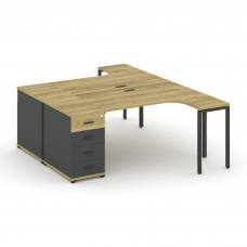 Concept Рабочая станция CN.DSA-401 A Дуб Винченцо/Антрацит/Металл Антрацит 1800*1180*750