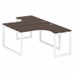 Metal System Quattro Рабочая станция криволинейная на О-образном м/к 50БО.РАС-СА-2.3 Венге Цаво/Мета