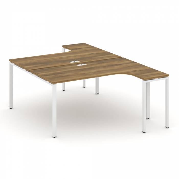 Concept Рабочая станция CN.DSA-002 Сандал Янтарный/Металл Белый 1580*1480*750