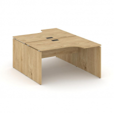 Style Project Рабочая станция эргоном. SN-D.DRPA-012 Тиквуд Светлый/Черная Заглушка 1580*1432/1992*7