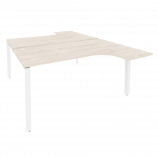 Onix Рабочая станция на П-образном м/к O.MP-D.SA-4 Денвер Светлый/Металл Белый 1580*2395*750 (1635/4