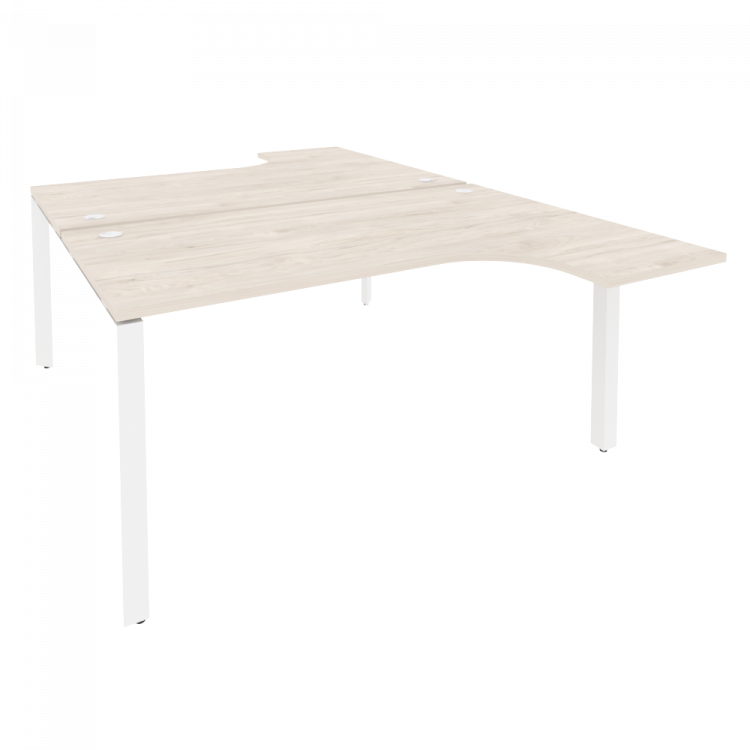 Onix Рабочая станция на П-образном м/к O.MP-D.SA-4 Денвер Светлый/Металл Белый 1580*2395*750 (1635/4