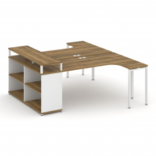 Concept Рабочая станция с опорным стеллажом с верх. горизонтом CN.DSA-204 Сандал Янтарный/Белый Брил