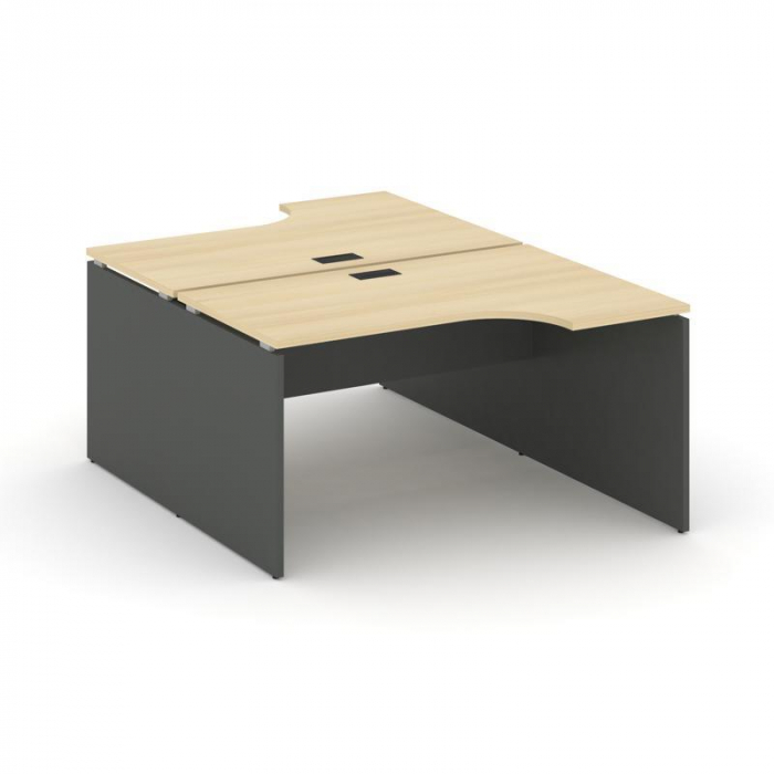 Style Project Рабочая станция эргоном. SN-D.DRPA-022 Акация Лорка/Антрацит/Черная Заглушка 1580*1632