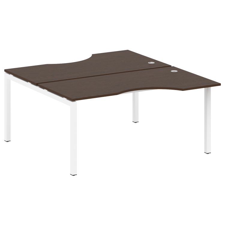 Metal System Quattro Рабочая станция криволинейная на П-образном м/к 50БП.РАС-СА-2.1 Венге Цаво/Мета