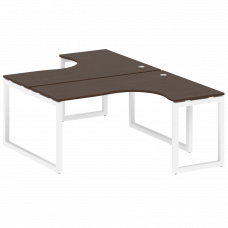 Metal System Quattro Рабочая станция криволинейная на О-образном м/к 50БО.РАС-СА-2.4 Венге Цаво/Мета