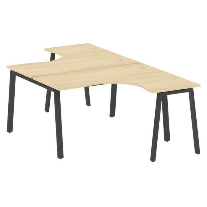 Метал Систем Рабочая станция криволинейная на А-образном м/к БА.РАС-СА-2.3 Акация Лорка/Металл Антра