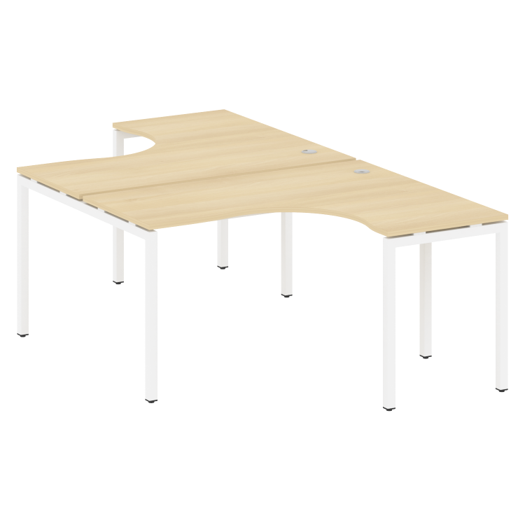 Metal System Quattro Рабочая станция криволинейная на П-образном м/к 40БП.РАС-СА-2.3 Акация Лорка/Ме