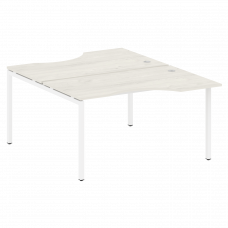 Metal System Quattro Рабочая станция криволинейная на П-образном м/к 40БП.РАС-СА-2.2 Дуб Наварра/Мет