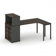 Concept Стол эргономичный с опорным шкафом-купе с надставкой низ. CN.SA-219(R) A Дуб Мали/Антрацит/