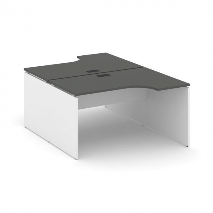 Style Project Рабочая станция эргоном. SN-D.DRPA-001 Антрацит/Белый/Черная Заглушка 1380*1232/1992*7